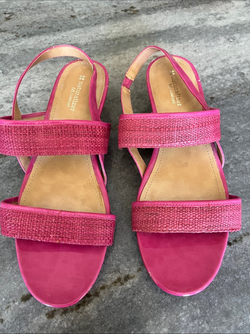Naturalizer Women's Pink Slingback Sandals size 12